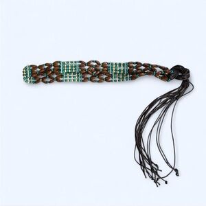 Wood beaded belt